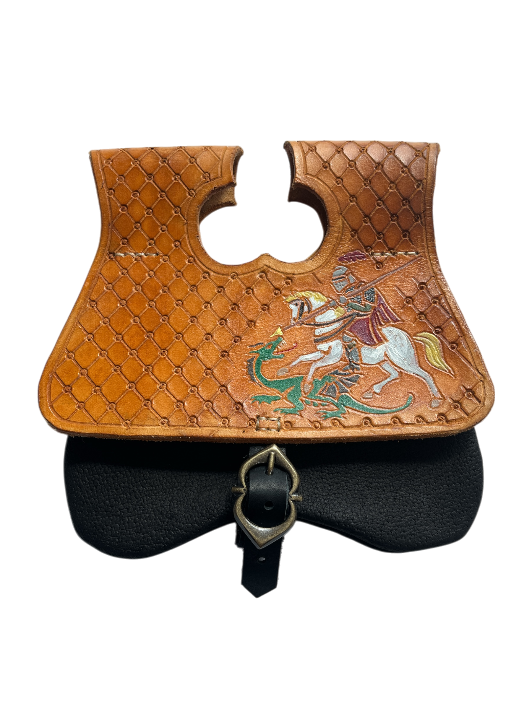 L’Atelier de la Crevette | Cuir et costumes médiévaux d’inspiration historique et fantastique | Escarcelle en cuir | Accessoire de cuir médiéval