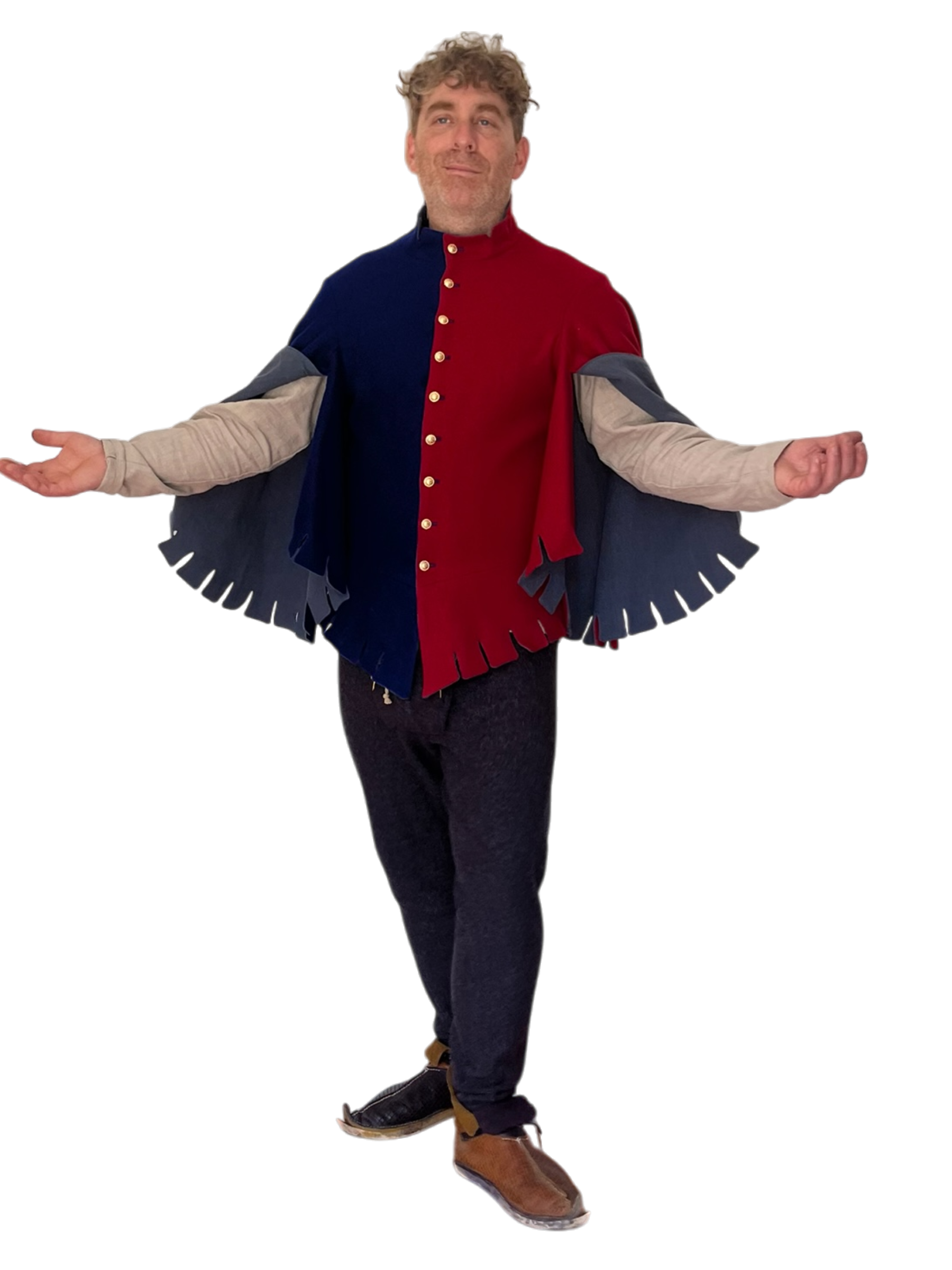 Doublet de l'Aiglefin en laine-viscose, doublé en ramie. Col montant, boutons métalliques et boutonnières à la machine. Fabriqué au Québec.