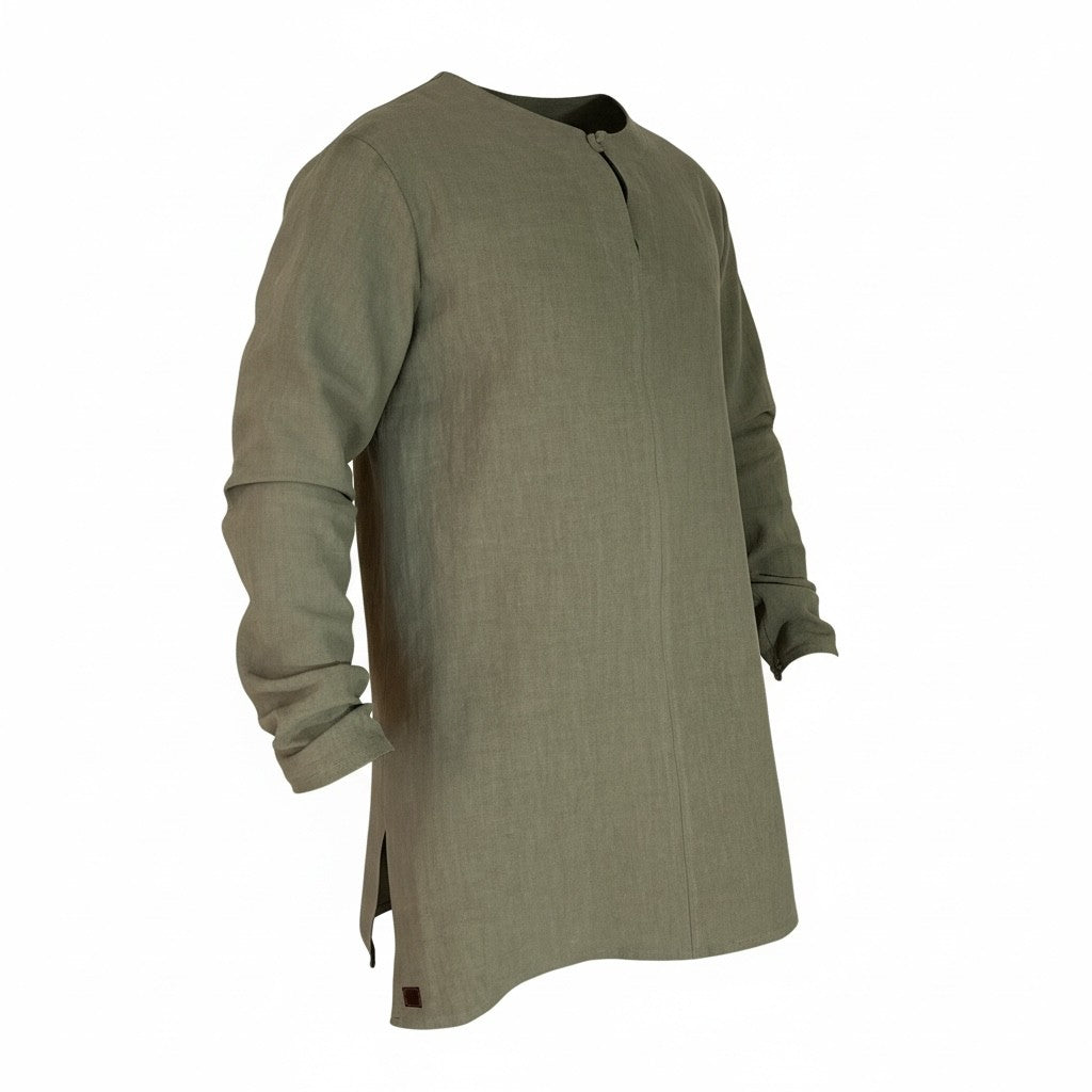 L’Atelier de la Crevette | Cuir et costumes médiévaux d’inspiration historique et fantastique | Tunique médiévale en ramie| Vêtement médiéval pour homme