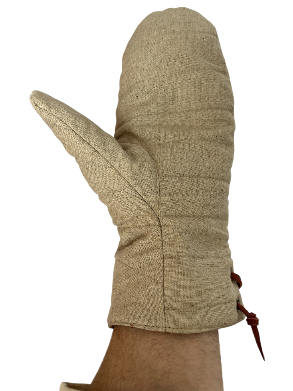 L’Atelier de la Crevette | Cuir et costumes médiévaux d’inspiration historique et fantastique | Mitaine gambison | Armure et accessoires médiéval pour homme