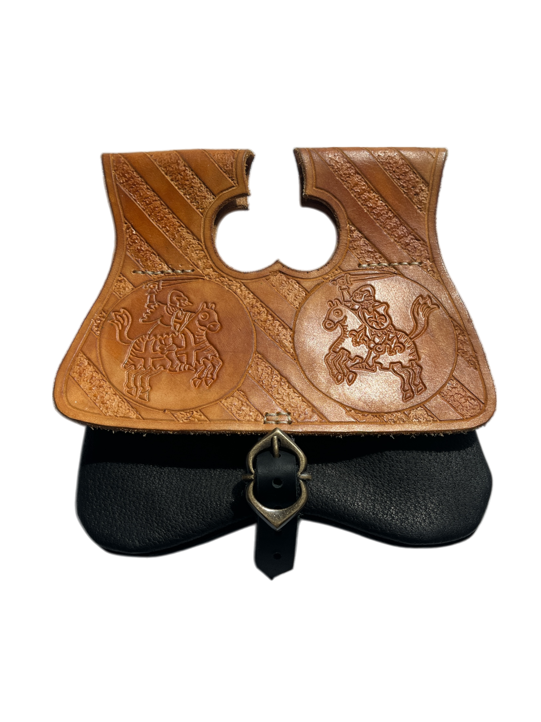 L’Atelier de la Crevette | Cuir et costumes médiévaux d’inspiration historique et fantastique | Escarcelle en cuir | Accessoire de cuir médiéval