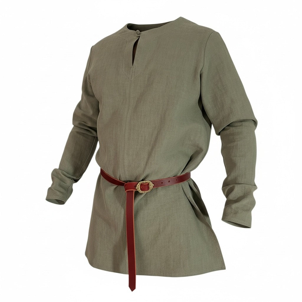 L’Atelier de la Crevette | Cuir et costumes médiévaux d’inspiration historique et fantastique | Tunique médiévale en ramie| Vêtement médiéval pour homme