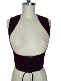 L’Atelier de la Crevette | Cuir et costumes médiévaux d’inspiration historique et fantastique | Bustier en laine doublé en ramie | Vêtement médiéval pour femme