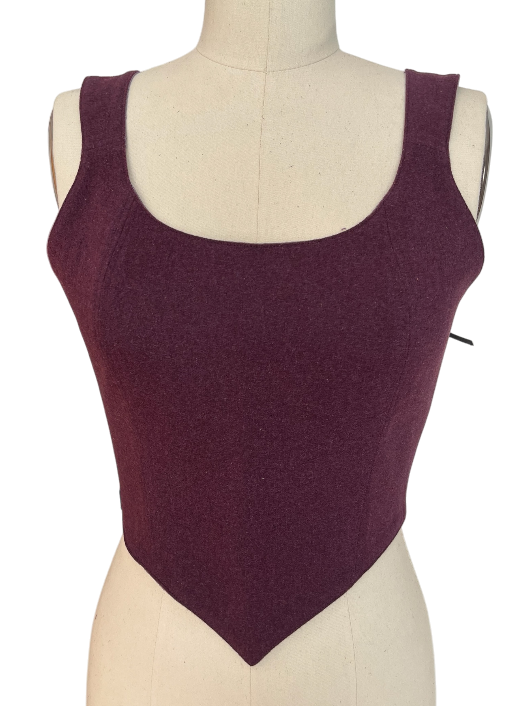 L’Atelier de la Crevette | Cuir et costumes médiévaux d’inspiration historique et fantastique | Bustier en laine doublé en ramie | Vêtement médiéval pour femme