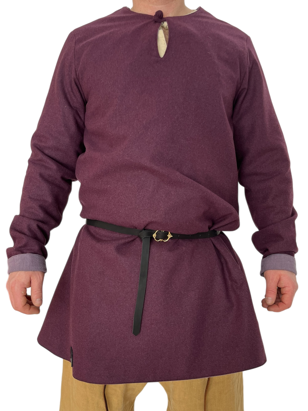 L’Atelier de la Crevette | Cuir et costumes médiévaux d’inspiration historique et fantastique | Cotte en laine d’inspiration historique | Vêtement médiéval pour homme