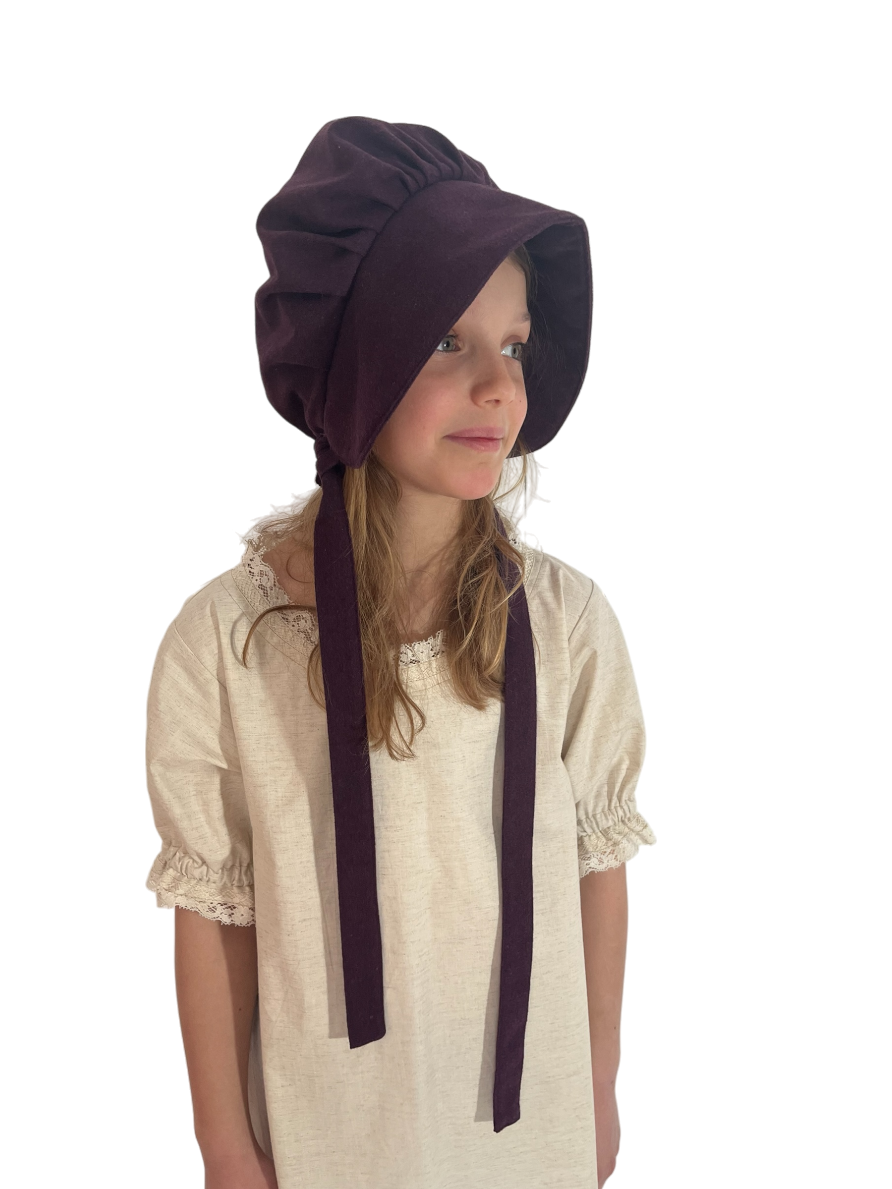 L’Atelier de la Crevette | Cuir et costumes médiévaux d’inspiration historique et fantastique | Chapeau paysanne en laine doublé en ramie | Vêtements et accessoires médiéval 