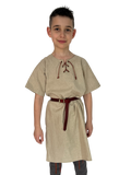 L’Atelier de la Crevette | Cuir et costumes médiévaux d’inspiration historique et fantastique | Tunique de lin | Vêtement médiévale pour enfant