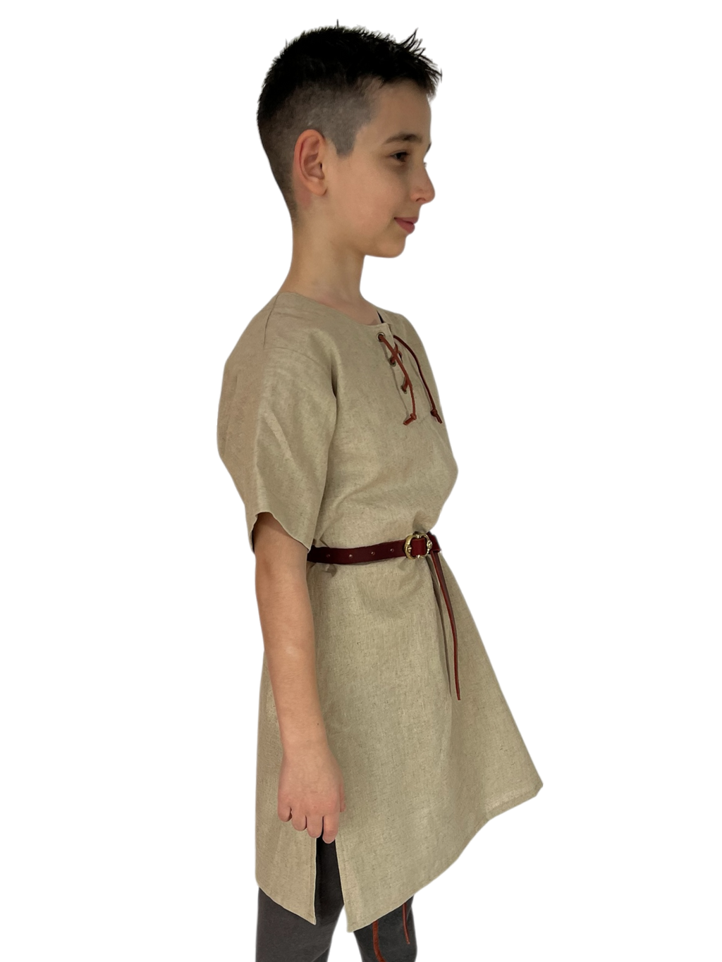 L’Atelier de la Crevette | Cuir et costumes médiévaux d’inspiration historique et fantastique | Tunique de lin | Vêtement médiévale pour enfant