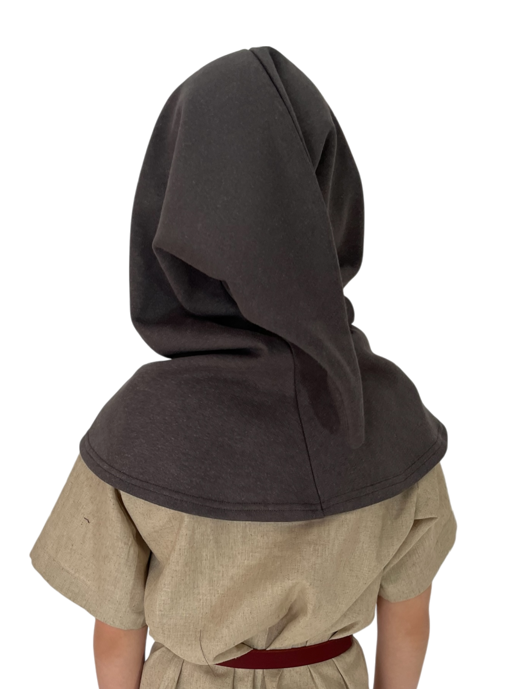 L’Atelier de la Crevette | Cuir et costumes médiévaux d’inspiration historique et fantastique | Chaperon pour enfant en chanvre | Vêtement médiévale pour enfant