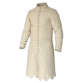 L'atelier de la Crevette | Cuir et costumes | Pourpoint médiéval du XIVe siècle avec boutons faits à la main. Idéal pour reconstitution historique, GN et événements médiévaux. Livraison rapide.